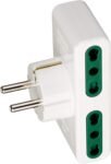 Vimar – Adaptador enchufe Schuko + 4 tomas 10/16, Blanco