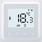Wengart WG011 Termostato Inteligente WiFi, Modo Calor/Frío para Suelo Radiante y Aerotermia, Detección de Ventana Abierta, Compatible con Tuya Smart Life, Alexa y Google Home, AC230V 3A, Blanco