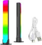 XiXiRan Luz LED activada por ritmo, lámpara ambiental RGB, luces de atmósfera inteligentes, lámpara LED RGB, luz ambiental de control de sonido colorido creativo, luces musicales para automóviles