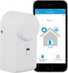 eqiva Cierrapuertas Inteligente Bluetooth, Blanco, 142950A0, 5,5 x 5 x 11,5 cm