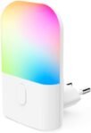 hama | Luz Nocturna LED para Enchufe (Sensor Crepuscular Automático Cambio de Color RGB Fijo o Dinámico Ideal Dormitorio Pasillo de Bebé)