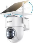 ieGeek Cámara de Vigilancia WiFi para Exteriores 2K/3MP, Panel Solar Extraíble, PTZ 360°, Cámara de Vigilancia Inalámbrica, Detección PIR Humana, Alerta de Peligro, Visión Nocturna en Color, IP65