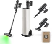 roborock H60 Hub Ultra Aspirador Inalámbrico con Base de Vaciado Automático, Succión 210 AW, Autonomía 90 min, Cepillo Antienredos, Detección LED 140°, Accesorios Multisuperficie