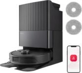 roborock Qrevo Master Set Robot Aspirador 10000 Pa, Cepillo DuoRoller, FlexiArm Design™, HyperForce®, Base Multifunción 3.0, Agua Caliente hasta 60°C, Más 2 Paños de Limpieza, Negro