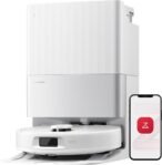 roborock Qrevo S5V Robot Aspirador 12.000Pa Succión, Doble Cepillo Antienredos, Evitación Inteligente de Obstáculos, Fregona Giratoria de Doble Elevación, Autovaciado y Llenado, Blanco